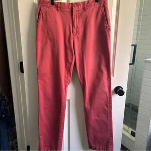 GUC J Crew 1040 Broken In Stretch chino size 34/34.Salmon red. Measure 34/32